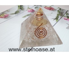 Orgonit Pyramide Bergkristall & Blume des Lebens & Spirale & Herkimer Diamant